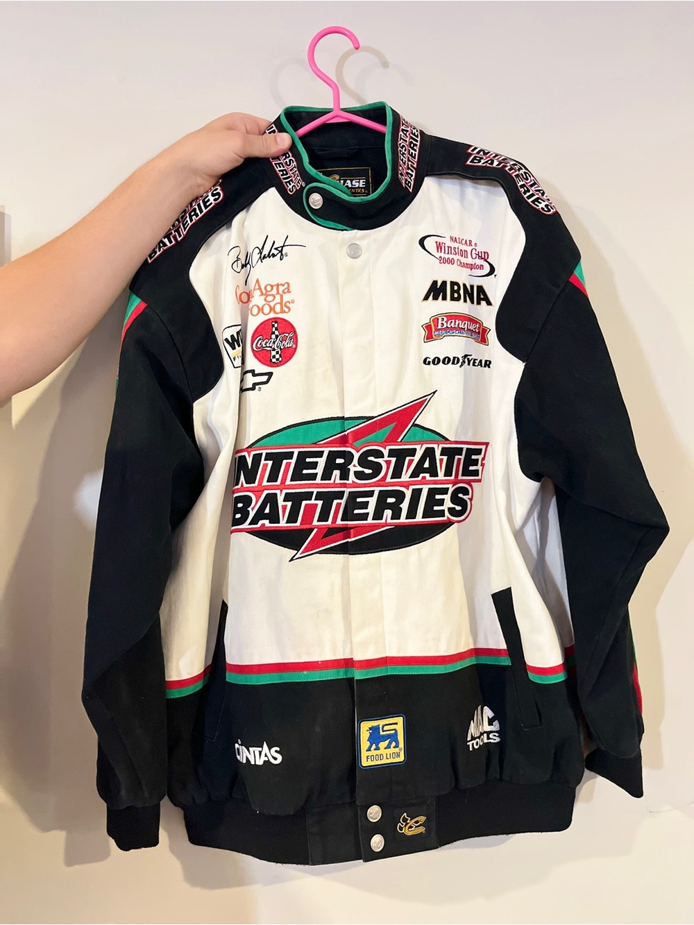 Vintage Bobby Labonte Chase Authentics XL Interstate Batteries Nascar Jacket 90s